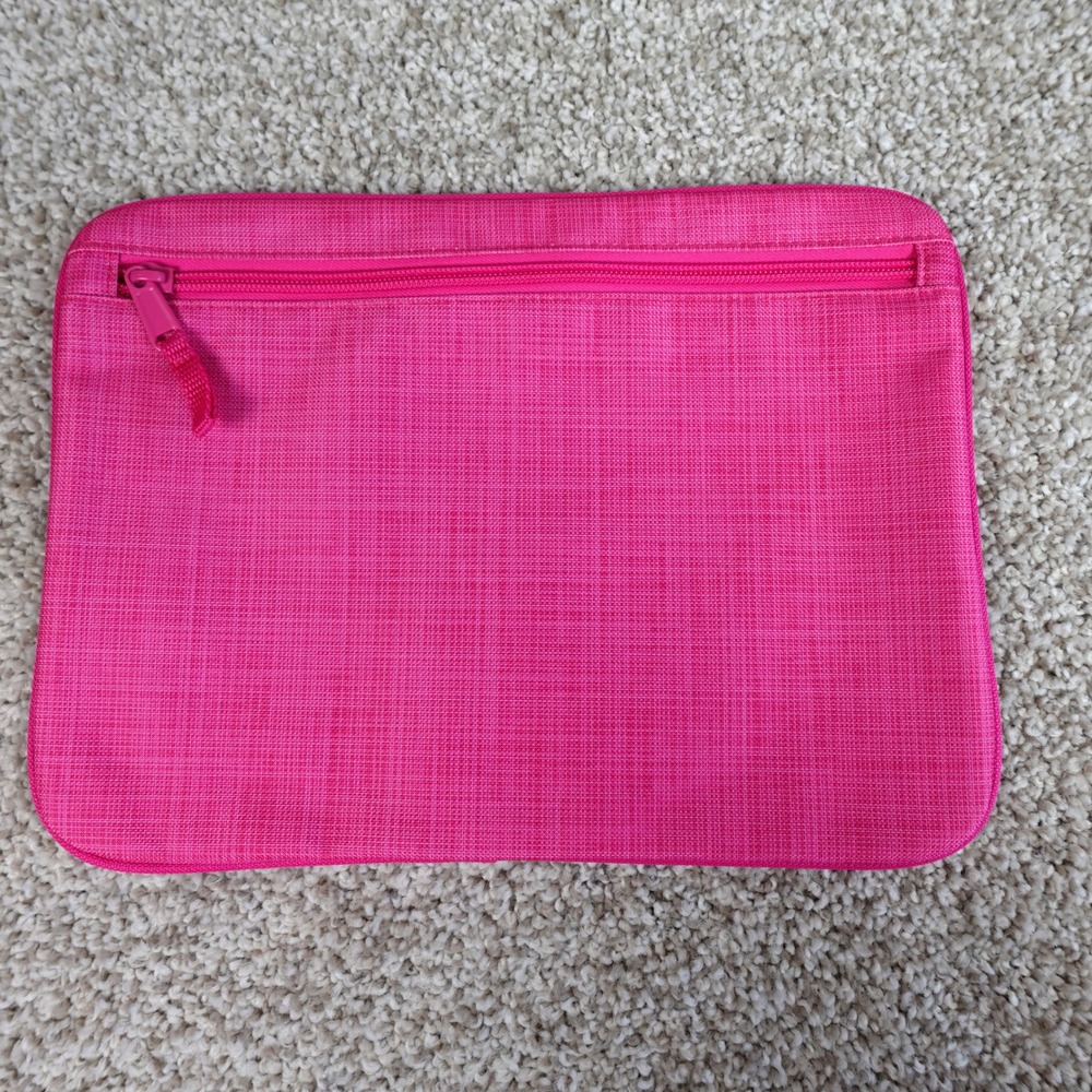 Thirty-One Pocket-A-Tote Pink Cross Pop Zipper Pouch Snap-On Organizer Bag